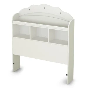 Tête de lit simple 39" bibliothèque Tiara -Blanc solide