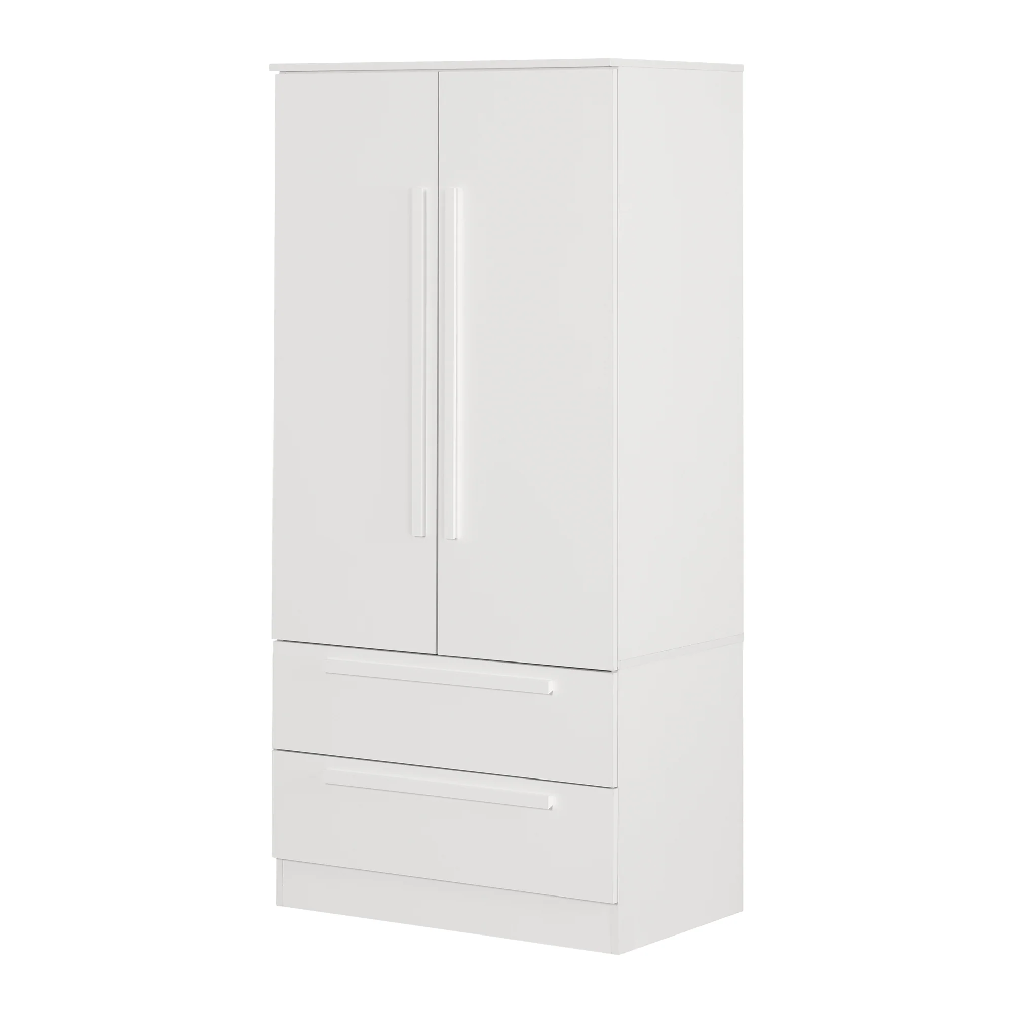 Armoire penderie avec portes et tiroir Acapella - Blanc – Image 4