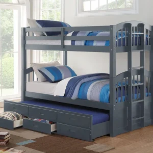 Lits superposés capitaine 39"/39" - Gris