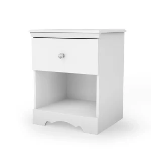 Table de chevet Crystal - Blanc solide