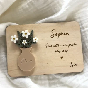 Carte de remerciement bouquet personnalisée