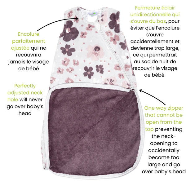 Sac de nuit en peluche - Pensées (1.5 togs) – Image 5