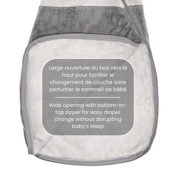 Sac de nuit en peluche - Gris uni (1.5 togs) – Image 7