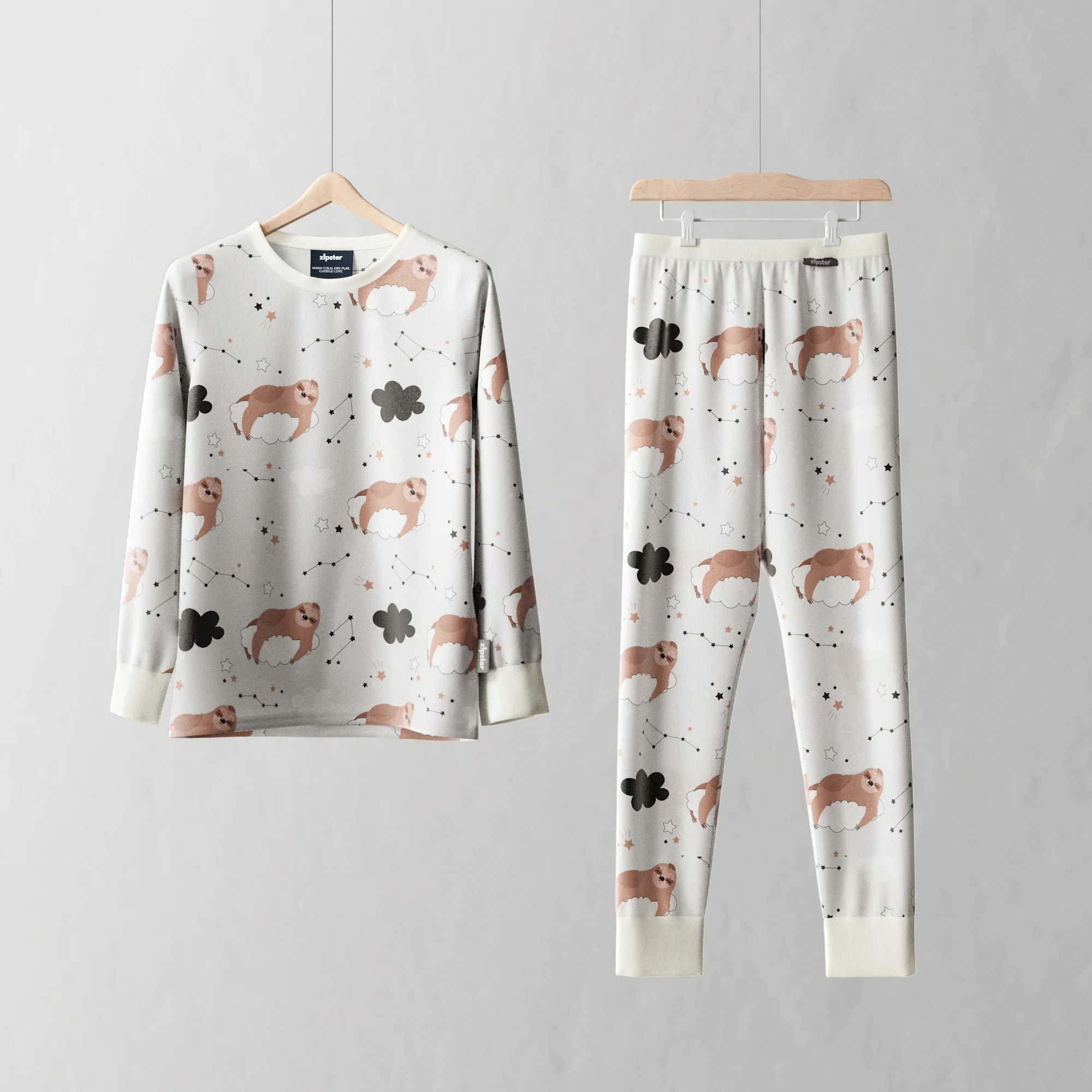 Children's PJ Set Sloth – Image 2