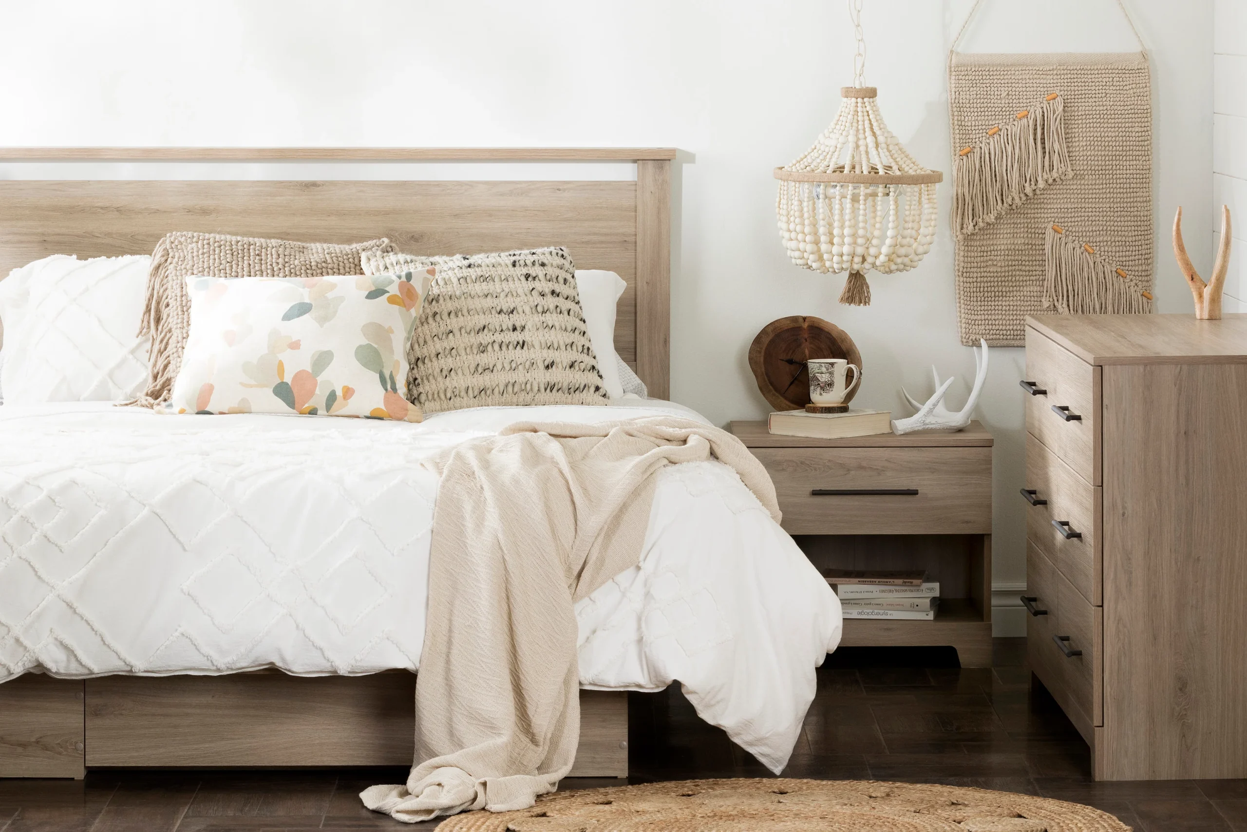 Bureau double 6 tiroirs Primo - Chêne rustique – Image 3