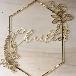 Cadre "Noces de Roses" miroir or