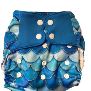 Couche à poche - Bleu mermaid