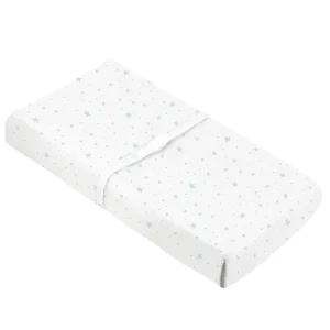 Housse pour matelas à langer avec ouverture pour sangles - Étoile Bleue