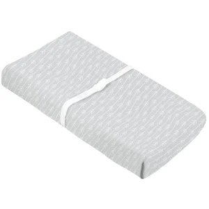Housse pour matelas à langer avec ouverture pour sangles - Flèche Grise