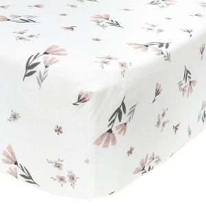 Drap contour en bambou- Fleurs aquarelle