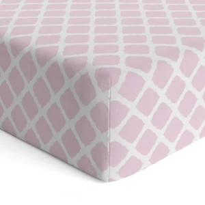 Drap contour pour lit de bébé - Lattice Rose