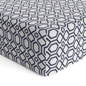 Drap contour pour lit de bébé - Octogone Marine