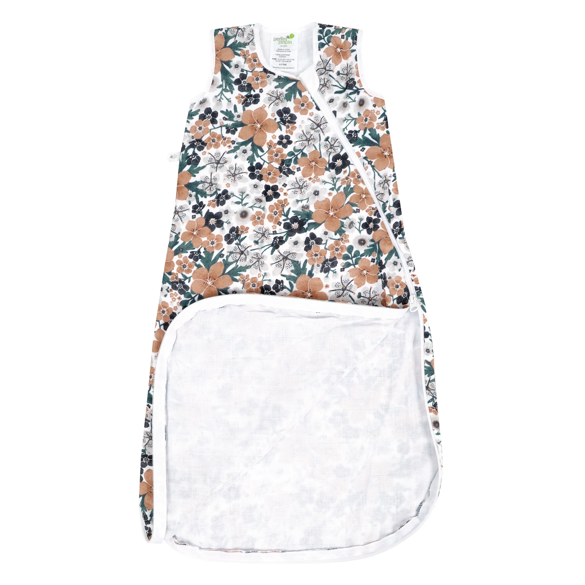 Sac de nuit en mousseline de coton - Bouquet (0,7 tog) – Image 2