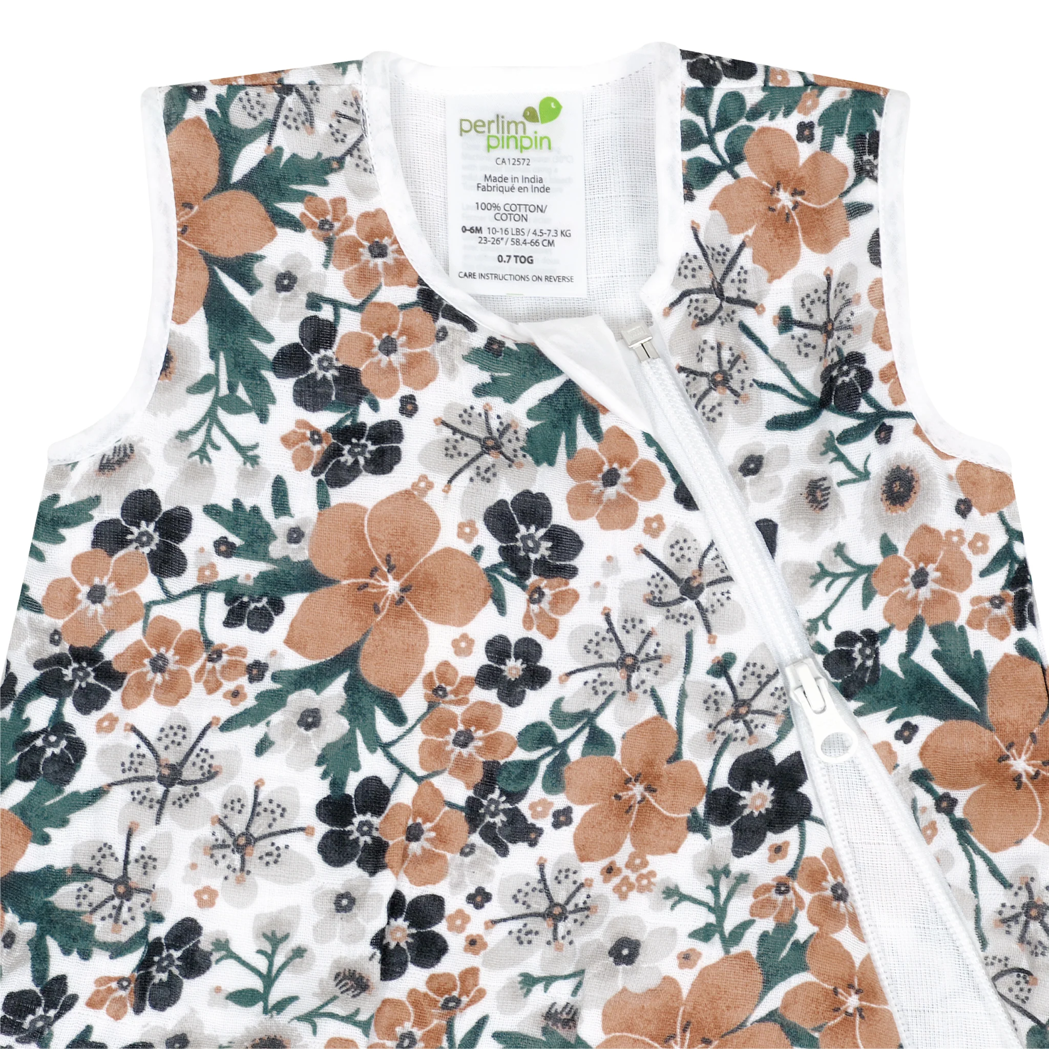 Sac de nuit en mousseline de coton - Bouquet (0,7 tog) – Image 3