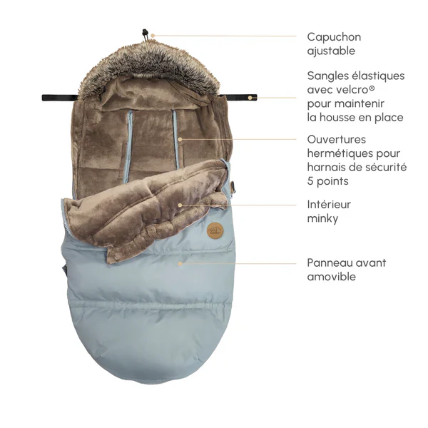 Housse chancelière pour landau et poussette (-30°C à 10°C) - Colbat Blue – Image 2