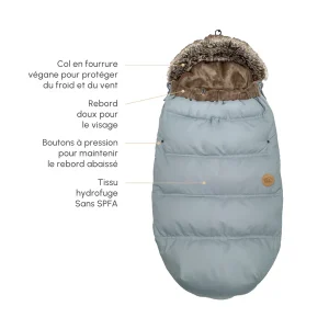 Housse chancelière pour landau et poussette (-30°C à 10°C) - Colbat Blue