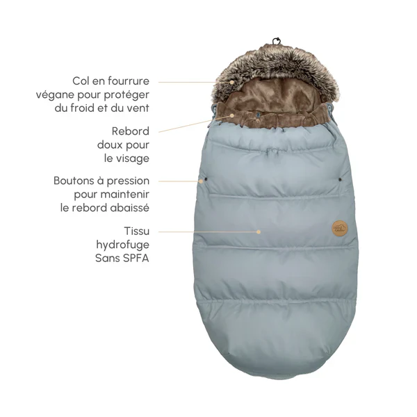 Housse chancelière pour landau et poussette (-30°C à 10°C) - Colbat Blue