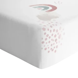 Drap contour pour lit de bébé percale - Floral