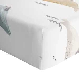 Drap contour pour lit de bébé percale - Baleines