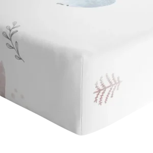 Drap contour pour lit de bébé percale - Forêt