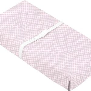 Housse pour matelas à langer avec ouverture pour sangles - Treillis Rose