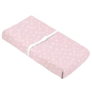 Housse pour matelas à langer avec ouverture pour sangles - XO Rose