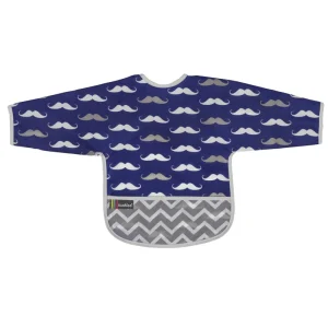 Bavoir imperméable avec manches - Moustache