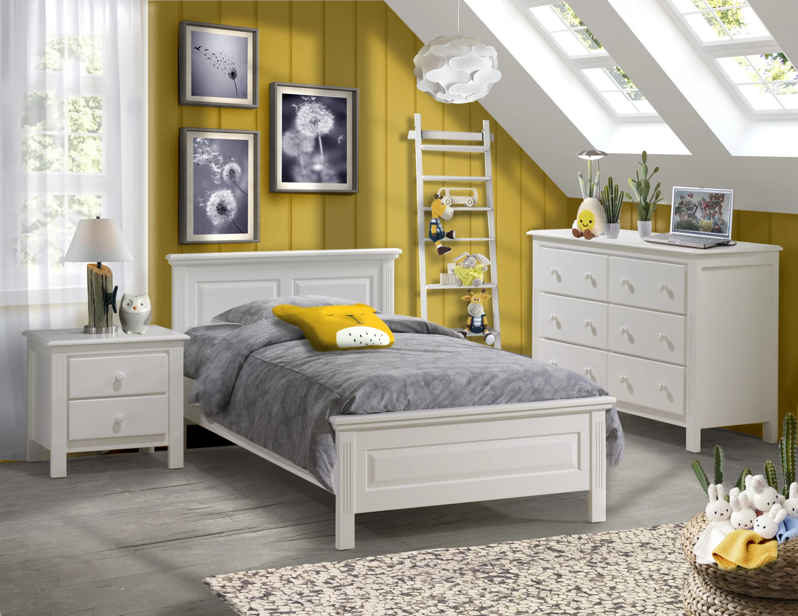 Mobilier 2 morceaux Juvénile Caleb Blanc