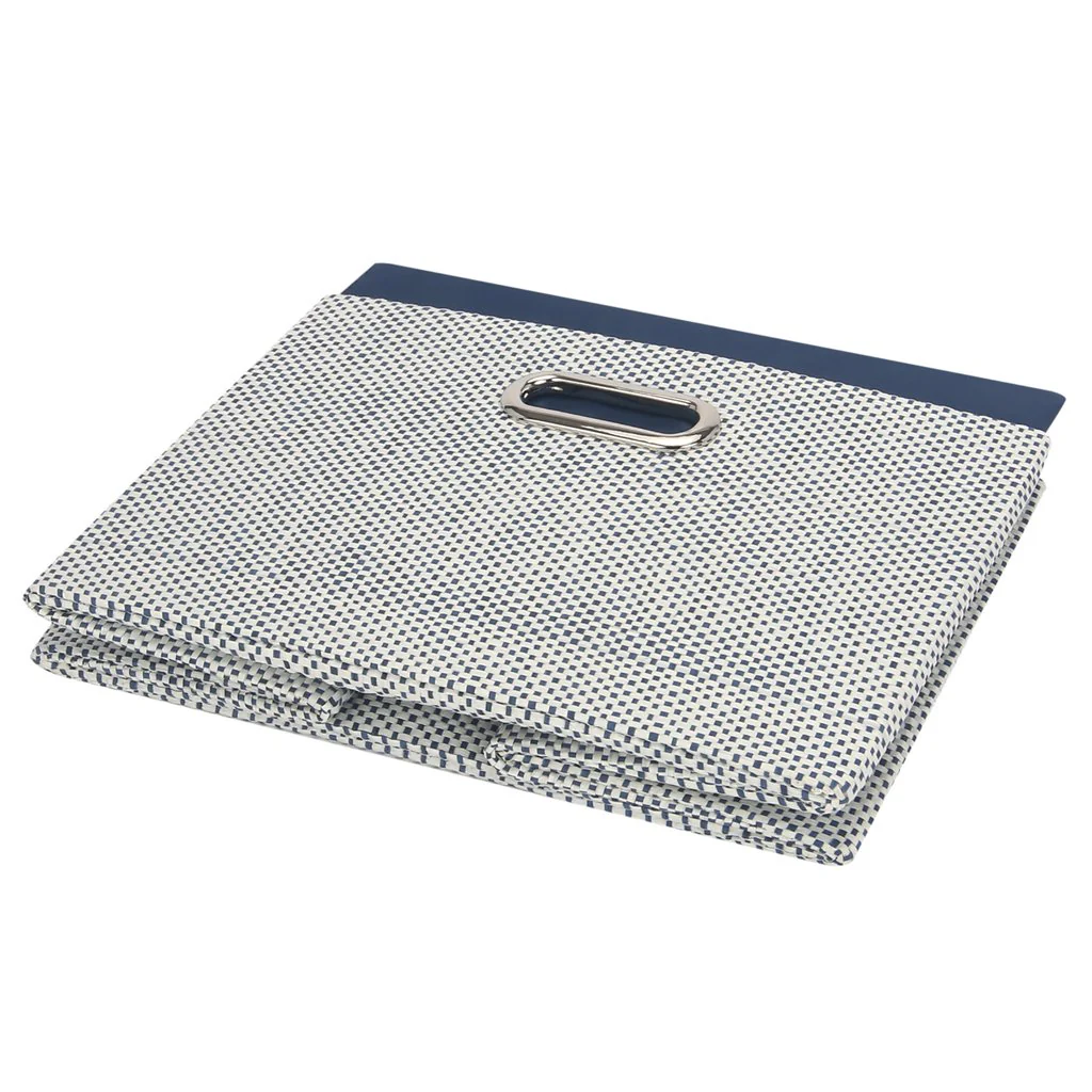 Panier de rangement - Bleu et blanc – Image 2