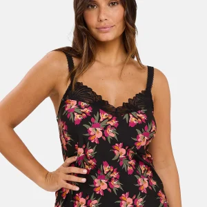 Caraco Oriane Bouquets Noir & Rose