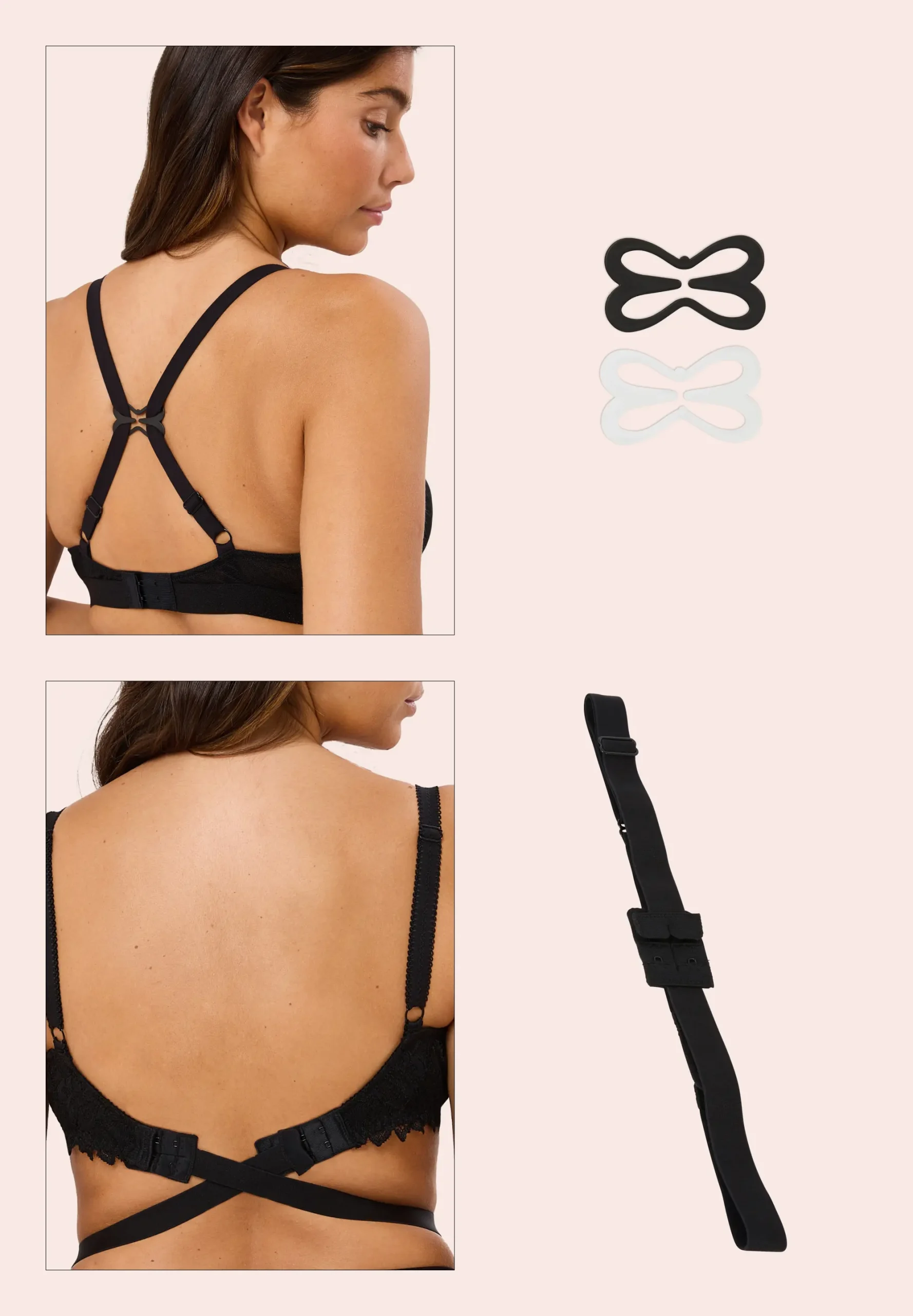 Accessoire - Lot Clip Dos Nageur & Extension Dos Nu Noir