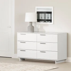 Bureau double 6 tiroirs Cavalleri -Blanc solide