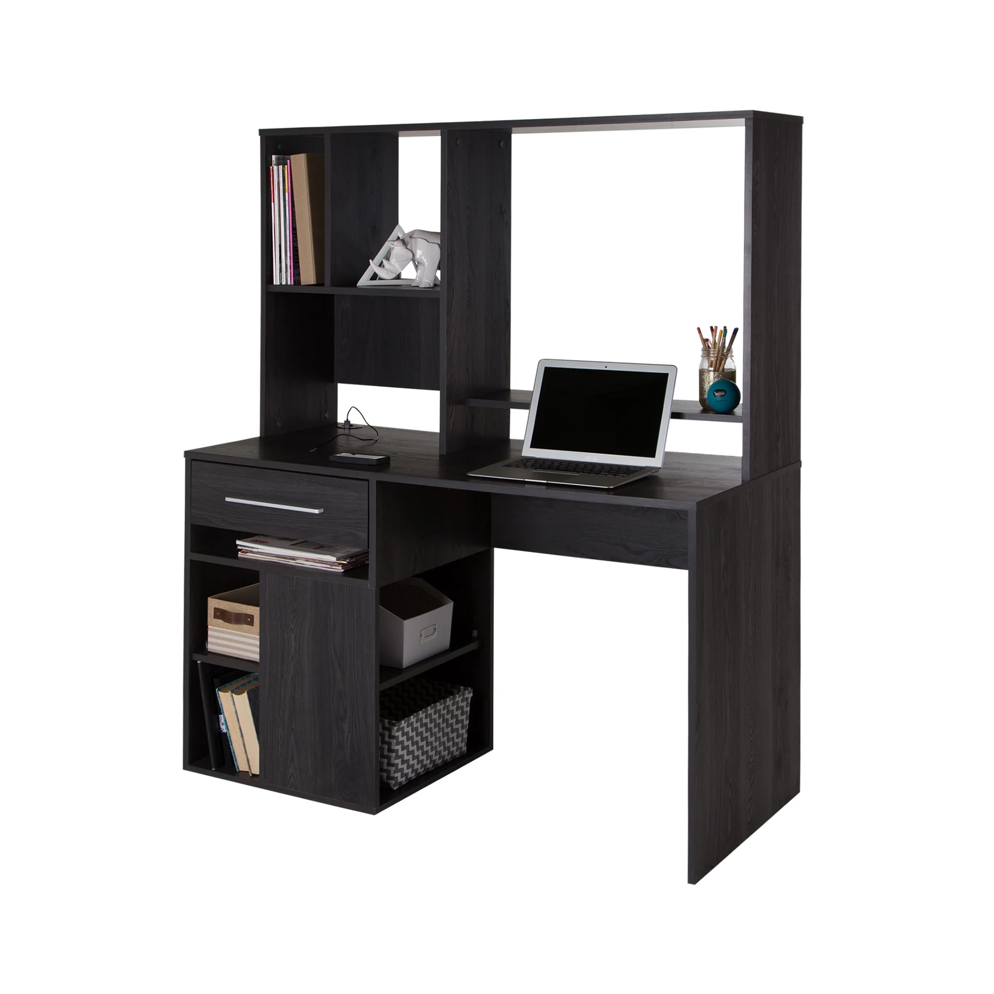 Bureau de travail pour ordinateur Annexe - Chêne gris – Image 3