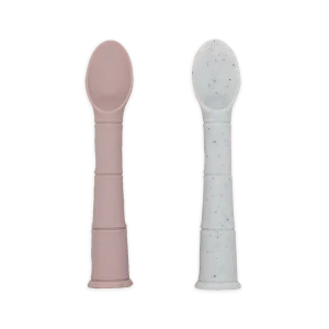 Paquet de 2 cuillères Silipop - Rose et Gris
