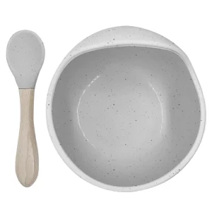 Ensemble Siliscoop & Cuillère - Day Dream Gris Moucheté