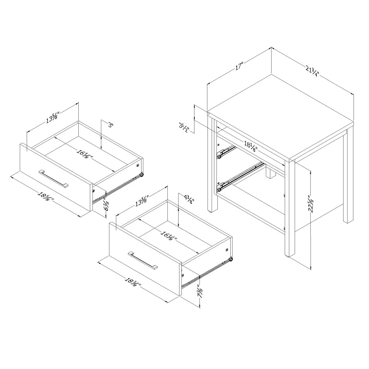 Table de chevet Gravity - Frêne naturel – Image 5
