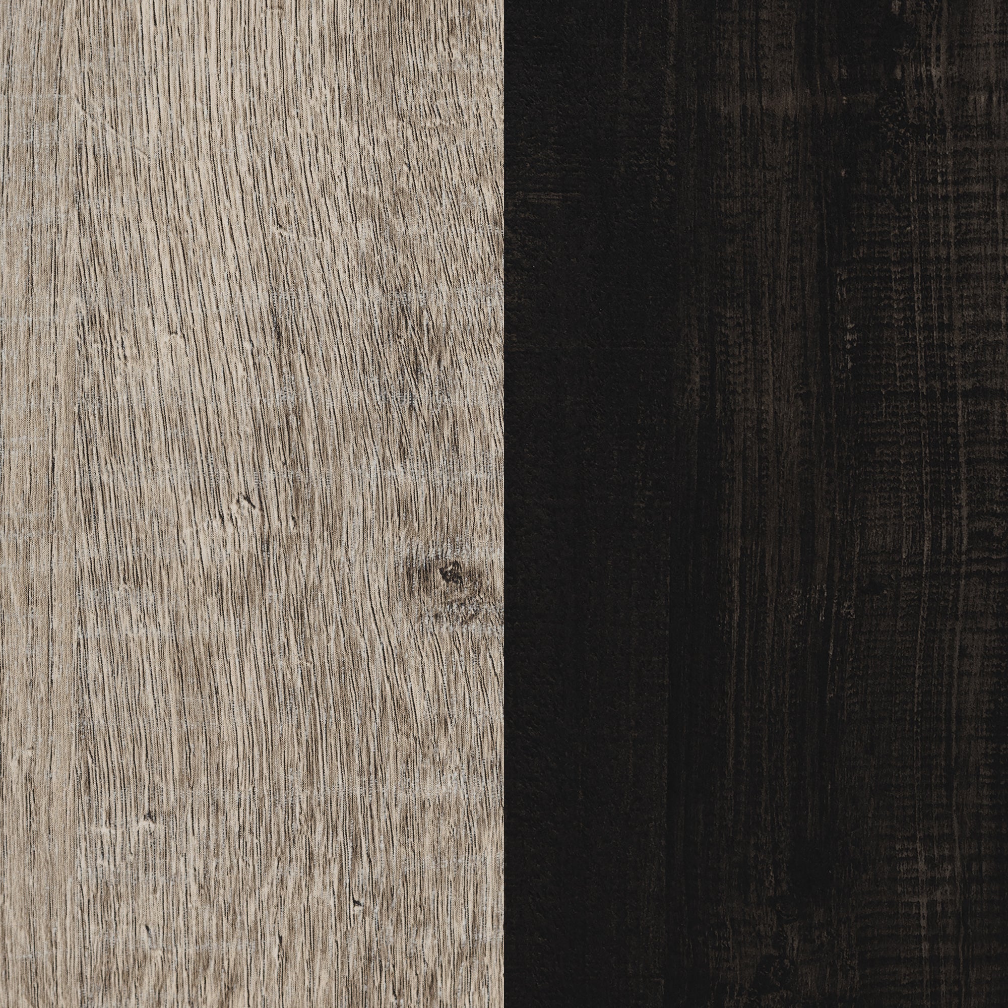 Commode 5 tiroirs Londen - Noir antiqué et Chêne vieilli – Image 6