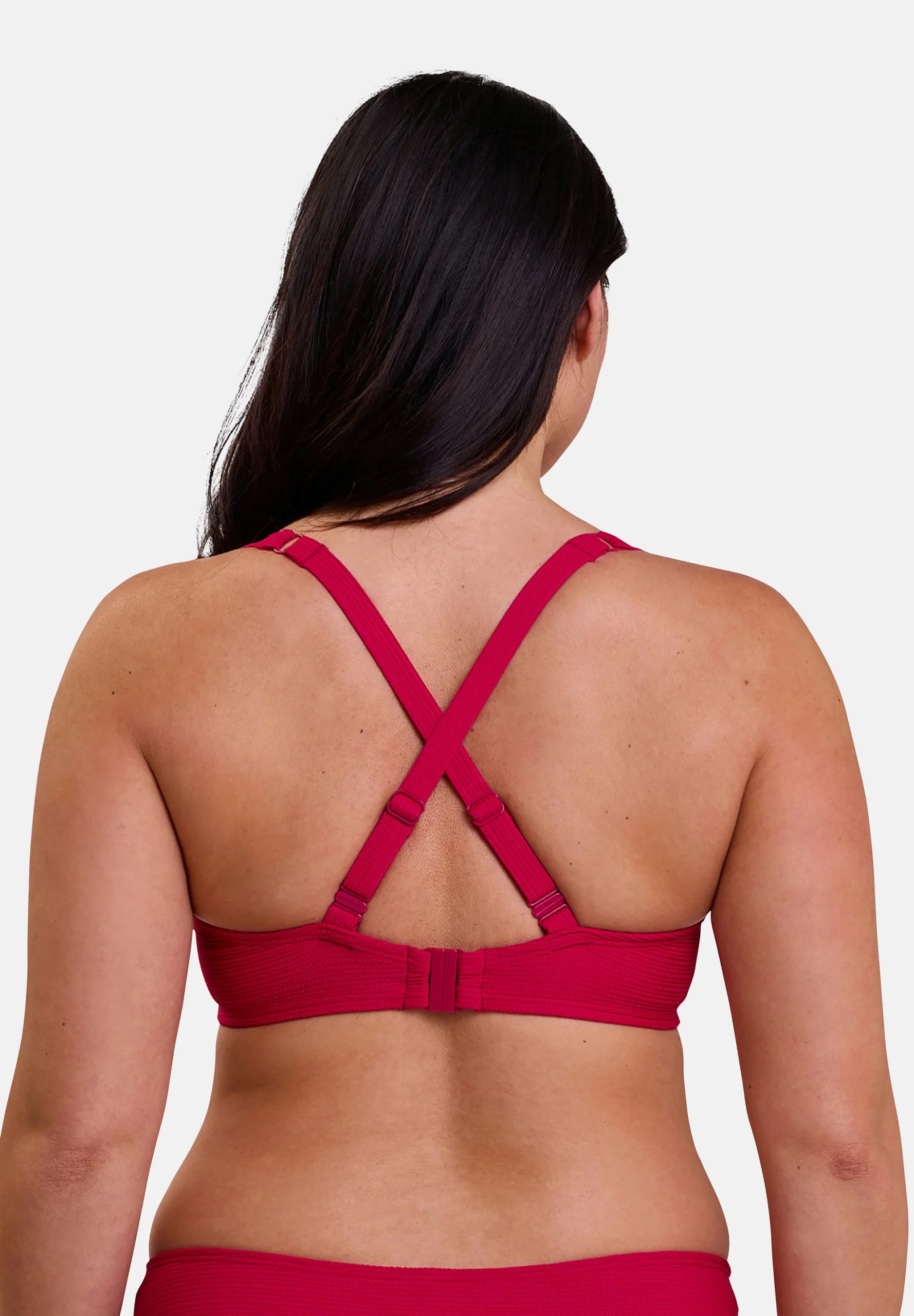 Haut de maillot de bain avec armatures Glamourous Textured Cerise – Image 2