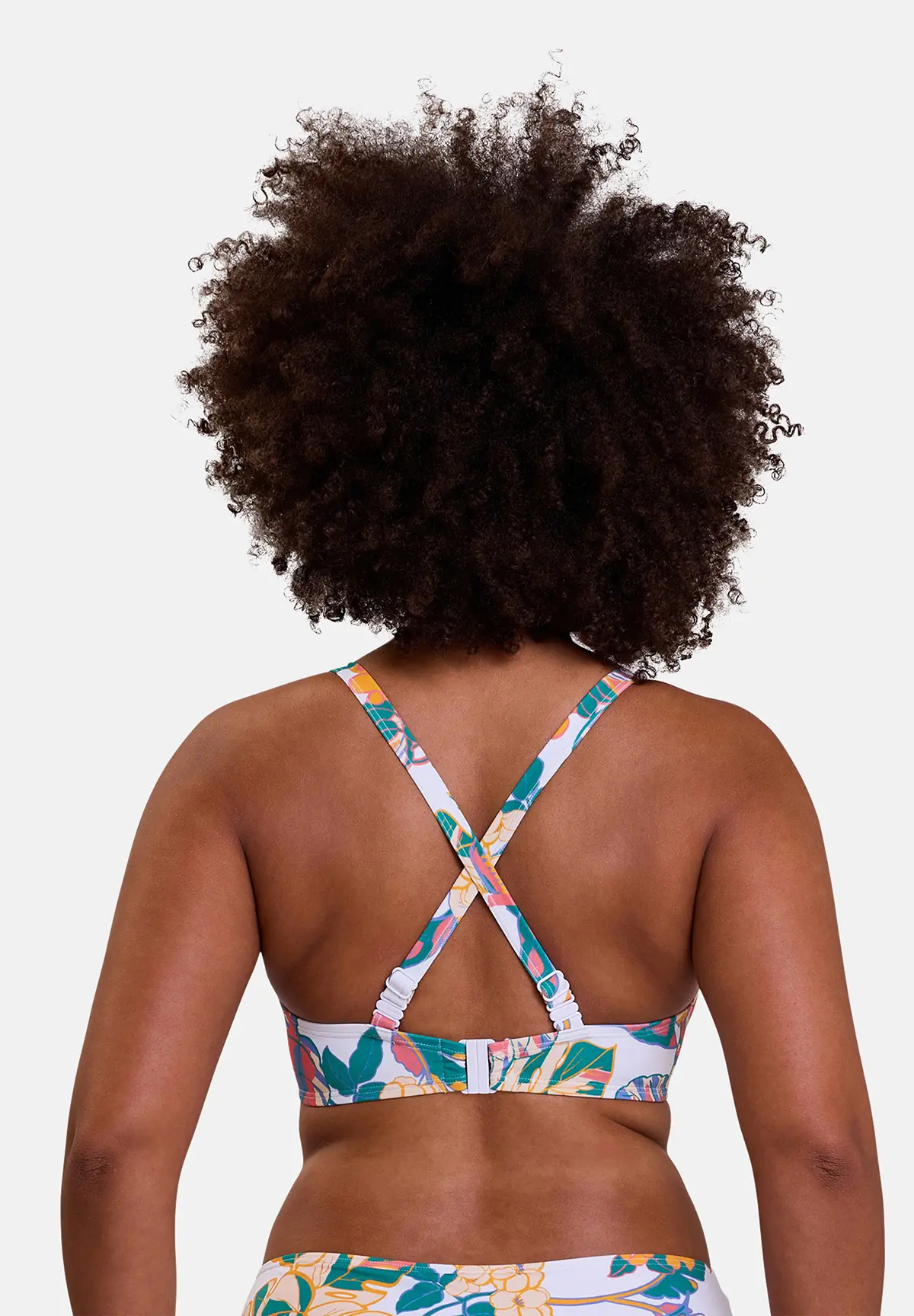 Haut de maillot de bain avec armatures Fidji Imprimé Exotique Blanc – Image 7