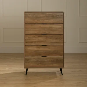 Commode 5 tiroirs Oxford - Natural Mango