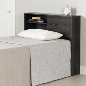 Tête de lit avec rangement simple 39" Fynn - Chêne gris