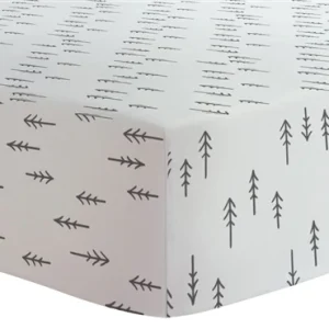 Drap contour pour lit de bébé en coton organique - Flèches noires