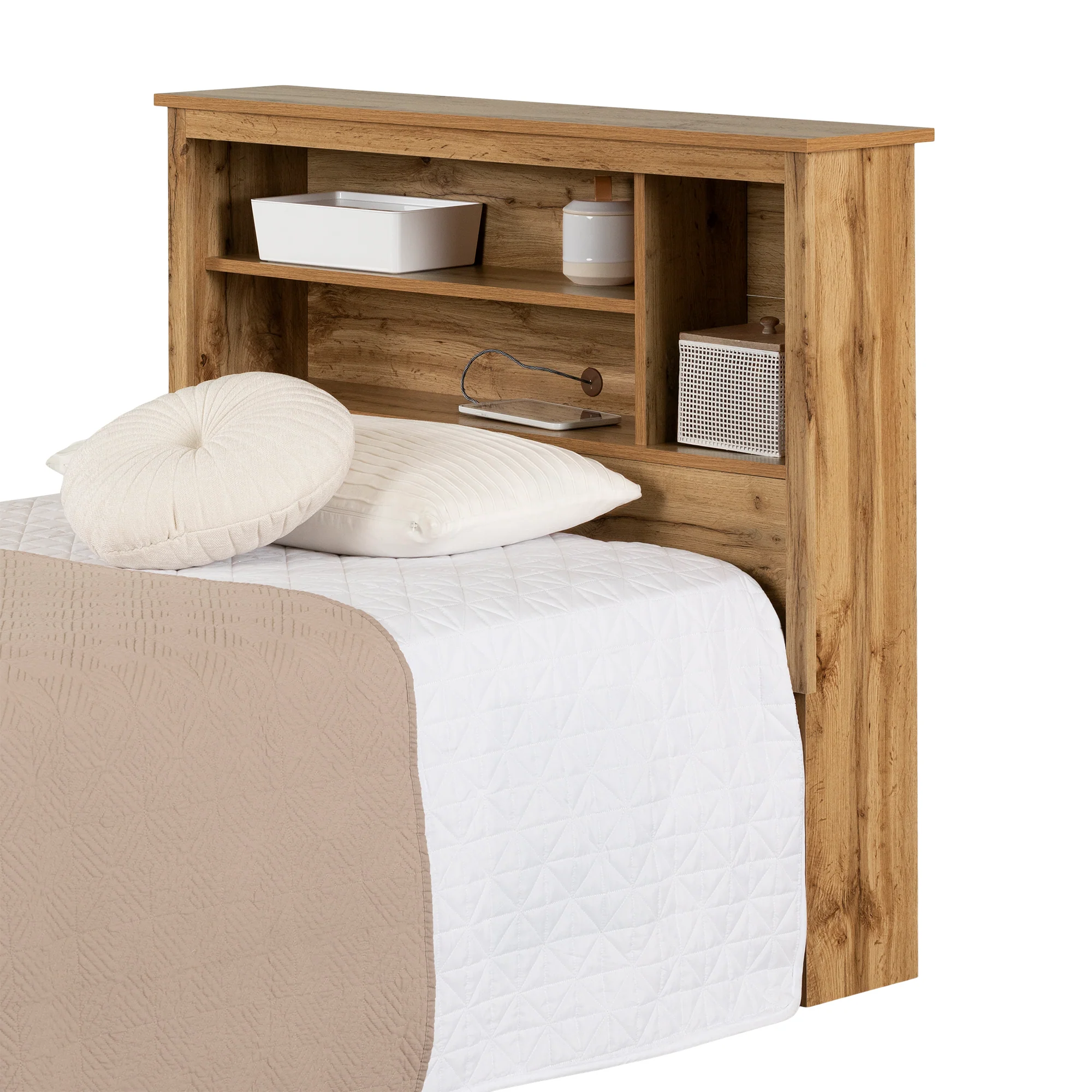 Tête de lit bibliothèque simple 39" tassio -Chêne nordique – Image 9