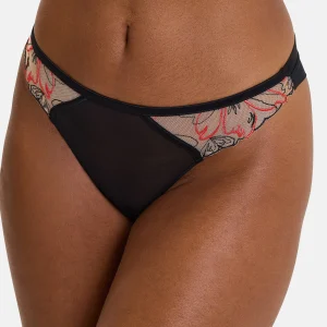 Tanga Alberta Noir & Rouge Poppy