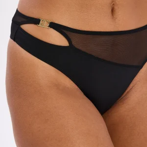 Tanga échancré Romane Dicko Noir