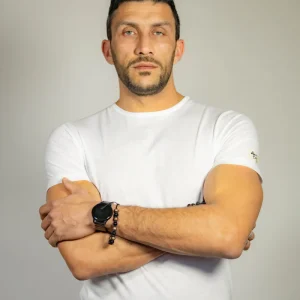 Tee-shirt homme basique col rond en coton biologique