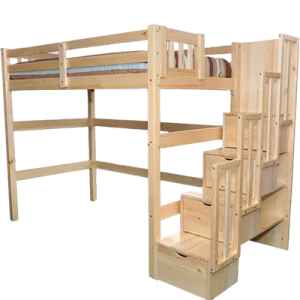 Lit loft 39" pleine hauteur naturel Encore