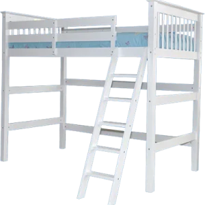 Lit loft 39" pleine hauteur blanc Humboldt