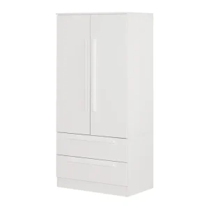 Armoire de rangement 2 portes Haven - Blanc solide